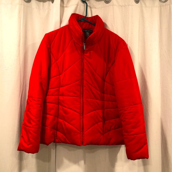 New York & Company Jackets & Blazers - *SOLD* NWOT New York & Co Fitted Red Puffer Jacket